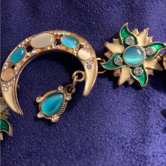 Moon and star antique jewelry bracelet - Picture 3 of 5